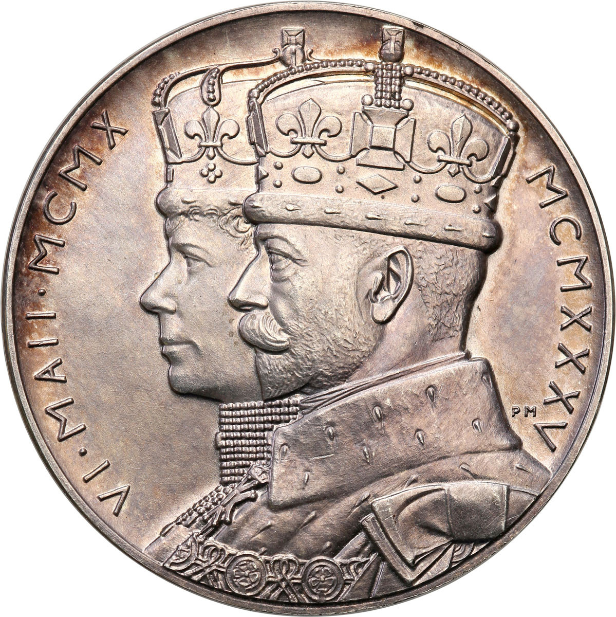 Wielka Brytania, Jerzy V. Medal na pamiątkę srebrnych godów Jerzego V i Marii 1935, srebro